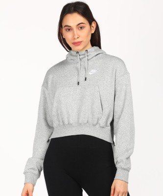 NIKE Full Sleeve Solid Women Sweatshirt