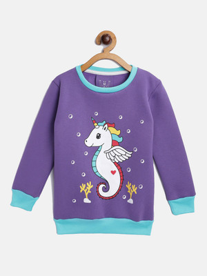 Wyld Sprog Full Sleeve Graphic Print Girls Sweatshirt