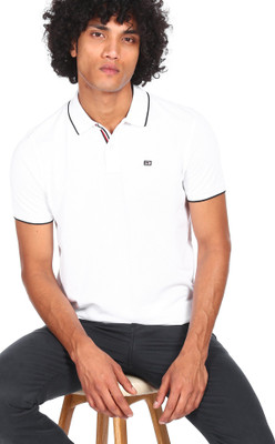 Arrow Sport Solid Men Polo Neck White T-Shirt