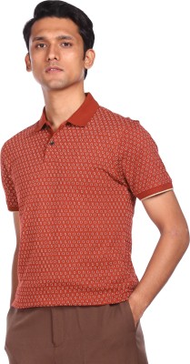 Arrow Sport Printed Men Polo Neck Red T-Shirt