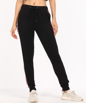 FLYING MACHINE Striped Women Black Track Pants