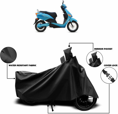 KEDIT Waterproof Two Wheeler Cover for Universal For Bike(Electric Optima, Black)