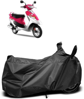 Mdstar Two Wheeler Cover for TVS(Scooty Pep+, Black)