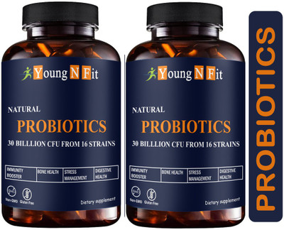 Young N Fit Probiotic Supplement 30 Billion Cfu with 16 Advanced (YNF126)(2 x 60 Capsules)