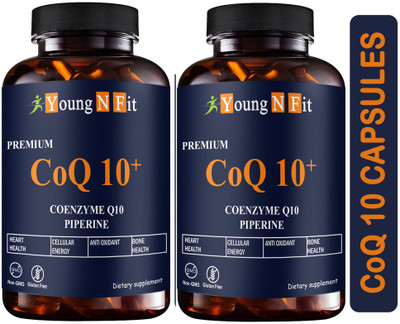 Young N Fit 120mg Coenzyme Q10 Capsules with Piperine Premium (YNF103)(2 x 60 Capsules)