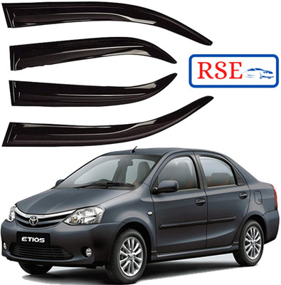 RSE For Front, Rear Wind Deflector(Tinted Toyota Etios)