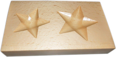 Scorpion Dapping Block Hardwood Star Shape and both side work 4 Cavity Star