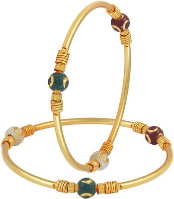 morir Brass Gold-plated Bangle Set(Pack of 2)