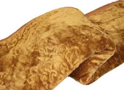 pgk Self Design Double Swaddling Baby Blanket for  AC Room(Polyester, Golden)