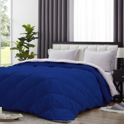 ACHIR Solid Single Comforter for  Heavy Winter(Polyester, Blue, White)