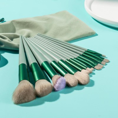 MISSLOOK Makeup Brushes Set 13 Pcs Premium Synthetic Kabuki Foundation Face Powder Blush Concealers Eye Shadows Make Up Brushes Kit with Storage Bag(Pack of 13)
