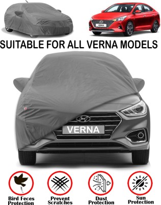 FABTEC Car Cover For Hyundai Verna (With Mirror Pockets)(Grey, For 2006, 2007, 2008, 2009, 2010, 2011, 2012, 2013, 2014, 2015, 2016, 2017, 2018, 2019, 2020, 2021, 2022 Models)