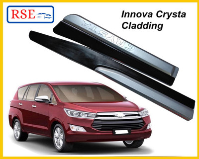 RSE Plastic Car Door Guard(Black, Silver, Pack of 4, Toyota, Innova)