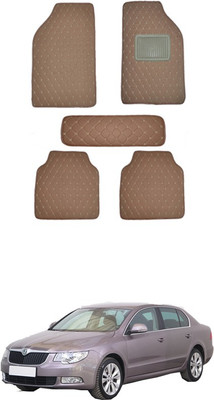 MATIES Leatherite Standard Mat For  Universal For Car(Brown)
