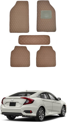 MATIES Leatherite Standard Mat For  Universal For Car(Brown)