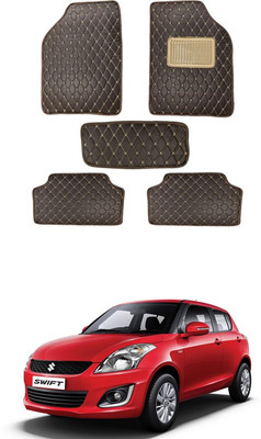 MATIES Leatherite Standard Mat For  Universal For Car(Brown)