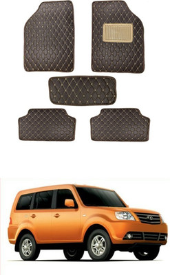 MATIES Leatherite Standard Mat For  Universal For Car(Brown)