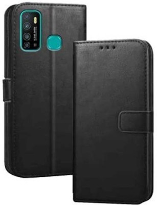 AmericHome Wallet Case Cover for Infinix Hot 9, Hot 9 Pro, Tecno spark 5, Tecno spark 5 pro, X655C, X655, X655D(Black, Shock Proof, Pack of: 1)