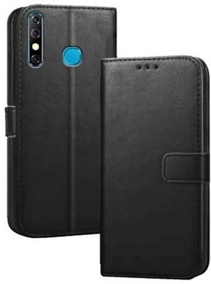 CaseDeal Flip Cover for Infinix hot 8, Model X650C, X650B, X650, X650D(Black, Grip Case, Pack of: 1)