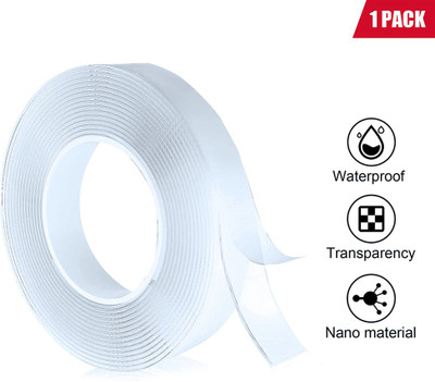 GETOWN Double-sided adhesive transparent tape Handheld Transparent Acrylic Tape (Manual)(Set of 1, transparent)