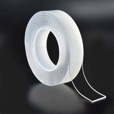 GETOWN Waterproof Transparent Acrylic Tape Handheld Double Sided Adhesive Tape (Manual)(Set of 1, Transparent)