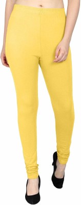 SriSaras Churidar  Ethnic Wear Legging(Yellow, Solid)