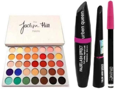 URBEN QUEEN Eyeshadow the Hill Palette 70.5 g (35)colors + mascara + eyeliner + eye brow pencil ( 4 items )(4 Items in the set) URBEN QUEEN Eyeshadow the Hill Palette 70.5 g (35)colors + mascara + eyeliner + eye brow pencil ( 4 items )(4 Items in the set)