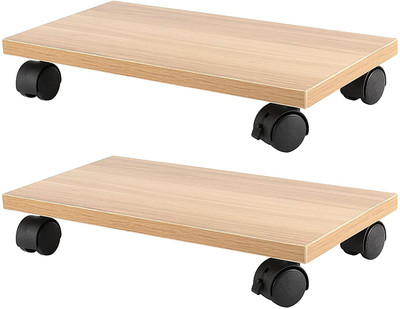 UniAart Dual CPU Trolley Wooden (set of 2) CPU Holder(Wooden)