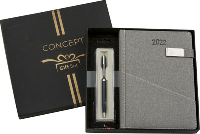 Concept Diary + Pierre Cardin Belami Ball Pen Pen Gift Set(Pack of 2, Ink Color - Grey)