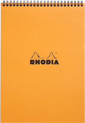 RHODIA Orange Graph Wirebound A4 Note Pad ruled 160 Pages(Orange)