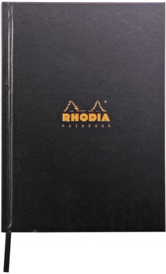 RHODIA Black A5 Notebook Lined With Bookmark 192 Pages(Black)