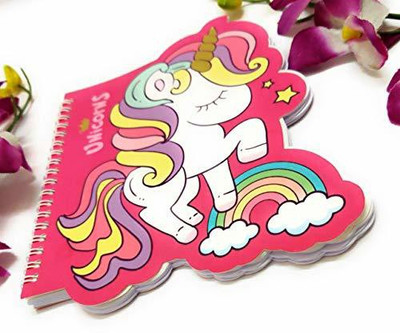AMANVANI unicorn A5 Diary ruled 70 Pages(Multicolor)
