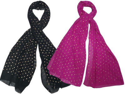 shakti Chiffon Polka Print Women Dupatta