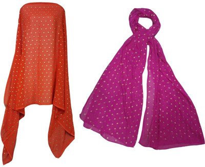shakti Chiffon Polka Print Women Dupatta
