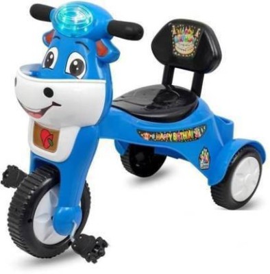 Smiley Bell Gift Gallery Classic Happy Birthday Baby Tricycle Ride-On Bicycle For Kids Age 1-4 Year with Music & Light Along with Back support & Front Basket Color(Blue,Green,Red)) Classic Happy Birthday Baby Tricycle Ride-On Bicycle For Kids Age 1-4 Year with Music & Light Along with Back support &