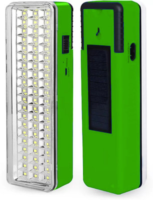 iDOLESHOP Emergency Light for Home and Kitchen with Hi Bright 60 SMD Led Lantern Light Rechargeable Battery and Solar Charging System 7 hrs Lantern Emergency Light(Green)