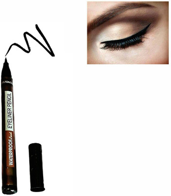 Three Elements black waterproof smudge proof 24 hours stay black sketch eyeliner long lasting liner eye makeup 10 g(black)