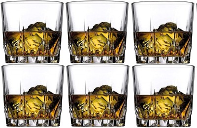 vetreo (Pack of 6) 300 ml Modern Tableware Party Beverage Whisky/Whiskey , Scotch, Rum, Vodka, Wine, Beer Glass Tableware| Partyware |Bar Set of (6) Dubai Fancy Whisky Glass, Wine, Water and Juice Tumbler Glass Set Multi-Purpose Beverage Drinking Transparent Glass, Dubai, Transparent (300ml,pcs of 6