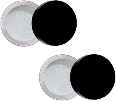 GFSU PERFECT MATTE FINISH WHITENING SHIMMER WHITE LOOSE POWDER HIGHLIGHTER PACK OF TWO Highlighter(WHITE)