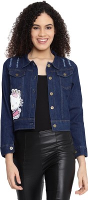 CLOTH CHAT Full Sleeve Applique Women Denim Jacket