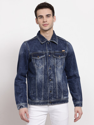FEVER Full Sleeve Solid Men Denim Jacket