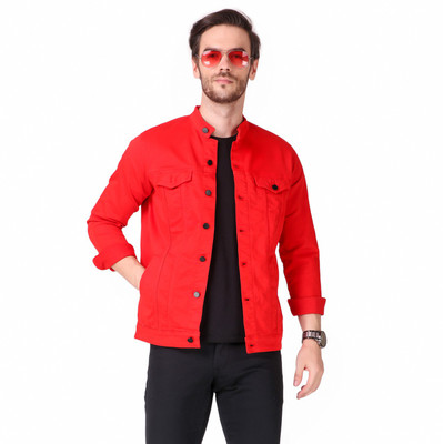 Plus91 Full Sleeve Solid Men Denim Jacket