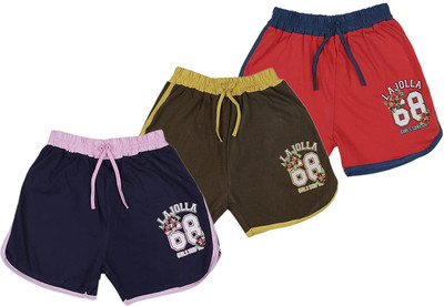 Wee Care Short For Baby Boys & Baby Girls Casual Printed Cotton Blend(Multicolor, Pack of 3)