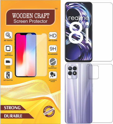 wooden craft Front and Back Screen Guard for Realme 8i {Flexible}, RMX3151, 8i(Pack of 2)