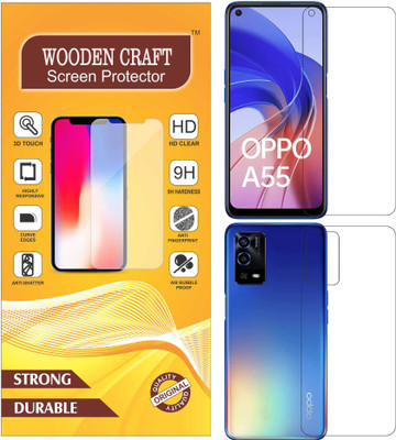 wooden craft Front and Back Screen Guard for Oppo A55 {Flexible}, CPH2325, A55(Pack of 2)
