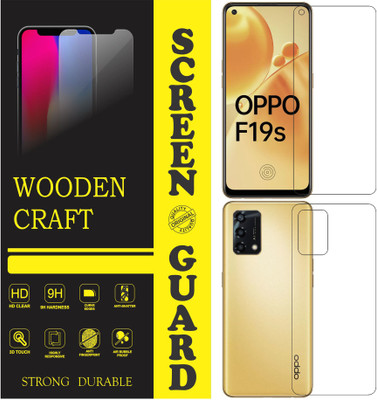 wooden craft Front and Back Tempered Glass for Oppo F19s {Flexible}, CPH2219, CPH2223, F19s(Pack of 2)