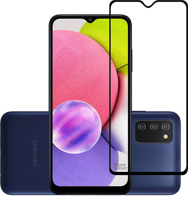 NIMMIKA ENTERPRISES Edge To Edge Tempered Glass for Samsung Galaxy A03s D+ Tempered Glass(Pack of 1)