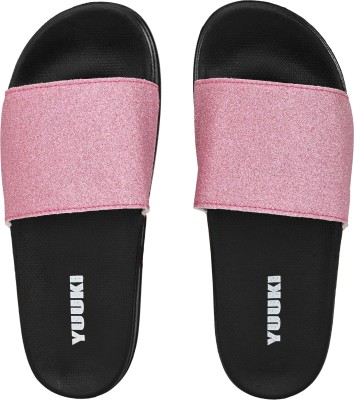 YUUKI Women Slides(Pink, Black 5)