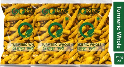 Goshudh Premium Quality Haldi Sabut (Turmeric)-250gm (Pack Of 3)(3 x 250 g)