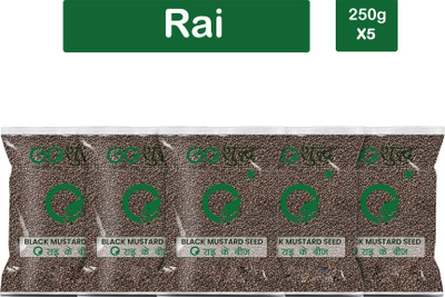 Goshudh Premium Quality Rai/Mustard Seeds pack of 5 250g each(5 x 250 g)